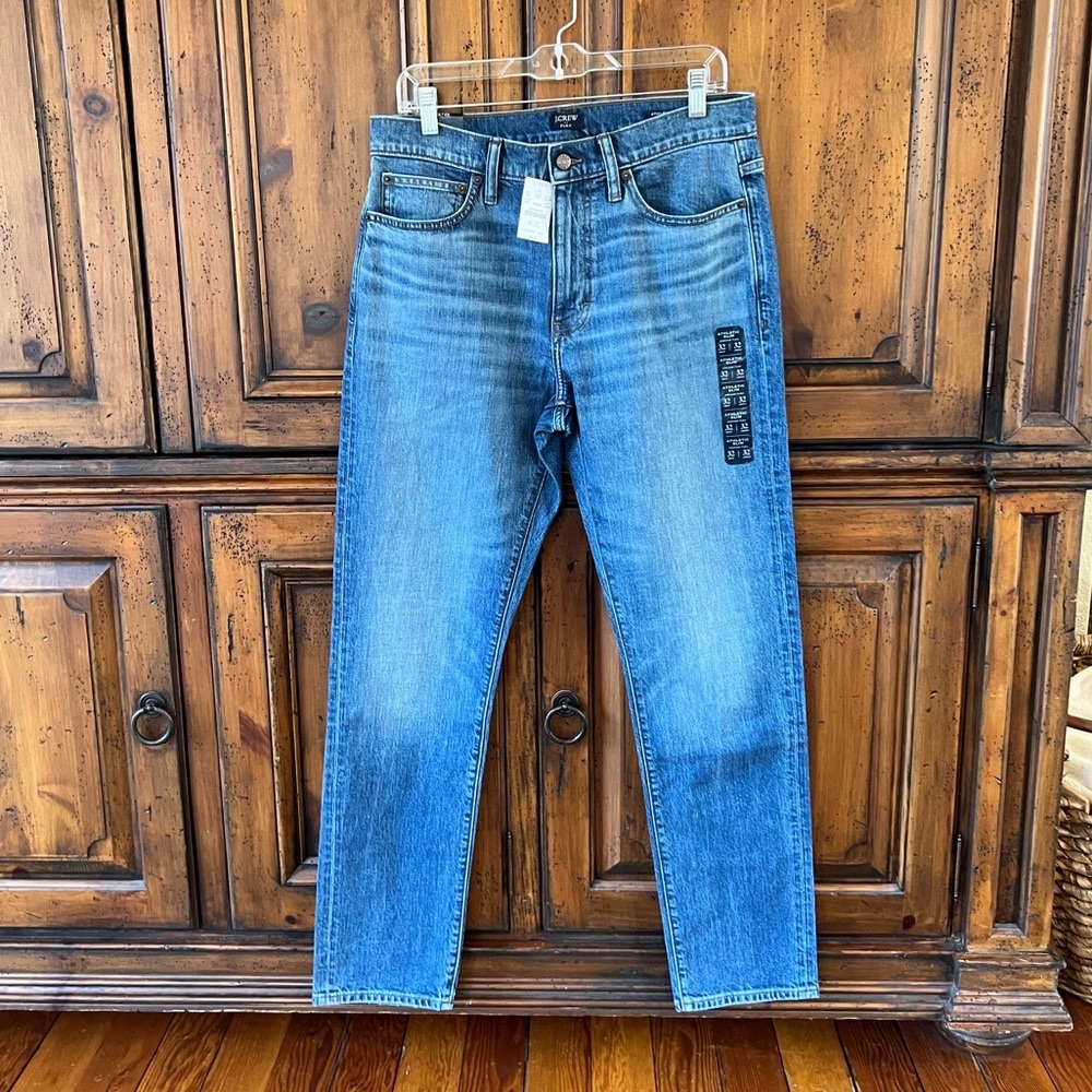 NWT J. Crew Vintage Flex Athletic Slim Men's Blue Jeans